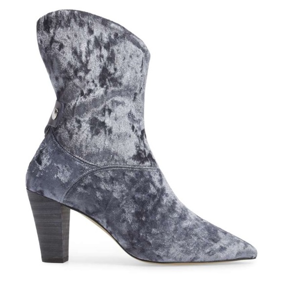 🌸Free People Moonlight Crushed Velvet Bootie Sz 8 - Picture 2 of 5